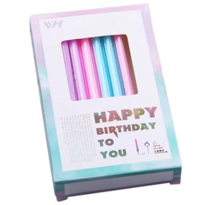 Pastel Birthday Candles With Matchsticks